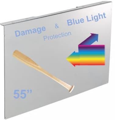VizoBlueX 55 inch Blue Light and Damage TV Screen Protector. Protection Shield & Anti-Blue Light Filter Blocking UV for LCD LED 4K OLED QLED (48.4 x 28.5 inch)
