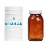 Bedgeta 9 Pack Upgraded White Regular Mouth Mason Jar Lids with Silicone Ring, For Ball & Kerr and More, 70mm Regular Plastic Mason Jar Lids