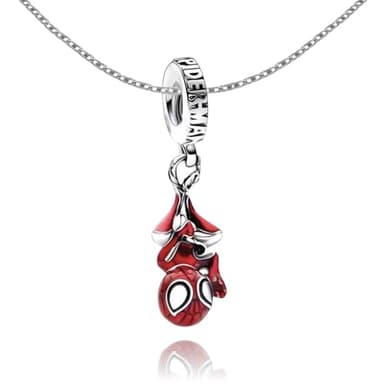 RZCXBS SpiderMan Pendant Necklace with Futuristic Design,Adjustable Jewelry Chain for Women and Man,Ideal Spider Man's Pink Gift for spider man Fans,Cosplay,Daily Wear
