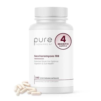 Saccharomyces Boulardii Probiotics 10 Billion CFU - Made in USA | No Fillers, Patented Strain: Lynside CNCM I-3799 Probiotics for Men and Women | Pure TheraPro Rx - 240 Capsules