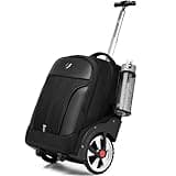 GOTECH Rolling Backpack,Waterproof Backpack with Wheels for Business and Travel Commuter, Carry on Backpack with Laptop Compartment, Fit 17 Inch Laptop, Wheeled Backpack for Adults