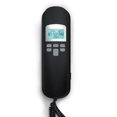 VTech CD1113 Corded Phone for Home Office - Easy-to-Use Telephone with Caller ID/Call Waiting, 13 Speed Dial Keys, No AC Power Required, Flash, Volume Control, Hearing Aid Compatible,Wall-mount, Black