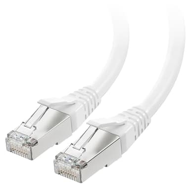 Cable Matters [Cat8 Certified] 40Gbps Long Shielded Cat 8 Ethernet Cable - 50ft, 2000Mhz Category 8 Ethernet Cord, Cat8 Cable for Gaming, White