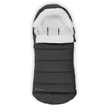 UPPAbaby CozyGanoosh Footmuff - Easily Attaches to UPPAbaby Strollers + RumbleSeat - Ultra-plush, Weather-Proof - Winter Stroller Cover - Jake (Charcoal)