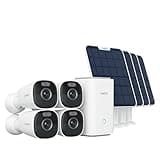 REOLINK 4K Security Cameras Wireless Outdoor System, Encrypted 1 Year Local Storage, Color Night Vision, 2.4/5GHz Wi-Fi, AI Detection, No Monthly Fee, Home Hub with 4X Eco Ultra+Solar Panel