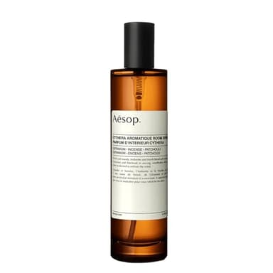 Aesop Cythera Aromatique Luxury Room Spray | Woody, Opulent, Spicy Aroma lasts for Several Hours | 3.4 oz / 100mL