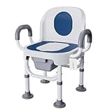 FUSHIDE Bedside Commodes, Portable Toilet Chair Adjustable, Height Adjustable Potty Chair Commode Chair for Seniors,Disabled,Adults,Pregnant, Supports 350LBS Commodes