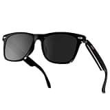 Smart Sunglasses, Bluetooth Audio Smart Glasses for Women Men, Remote Camera Control, Open Ear Speakers and Mic, Voice Assistant, Black