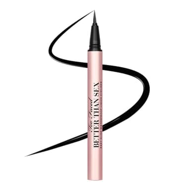 Too Faced Better Than Sex Easy Glide Liquid Eyeliner | Flake & Waterproof Liquid Eyeliner For Intense Pigment, 0.02 Fl Oz, Black