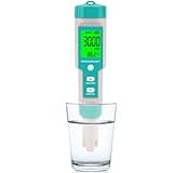 Pool Salt Tester - Multifunctional 5 in 1 Salinity, PH, TDS, EC, and Temperature Meter, Pool Salinity Testing Kit, Digital Salinity Tester for Swimming Pool,Saltwater, Sea Water, Aquarium
