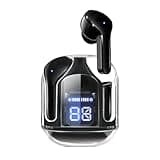 Wireless Earbuds Bluetooth Headphones,ENC Noise Cancelling Bluetooth Earbuds with LED Display Charging Case,Mini Earbuds 5.3 in Ear Lightweight Headphones Built in Mic Calls for Android iOS Black