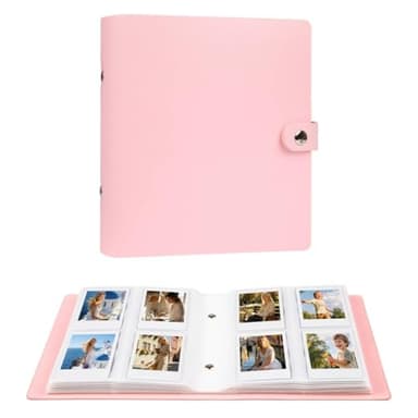 Ruibytree 320 Pockets Photo Album for Fujifilm Instax Mini LiPlay 12 11 9 8 40 41 99 Evo 7S Instant Film Camera, PU Leather Cover Photo Book for Polaroid 2x3 Pictures, Pink