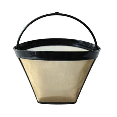 TRONMEI Reusable Coffee Filter #4 Cone for 8-12 Cup, for Ninja & Cuisinart Coffee Makers, Permanent Basket with Stainless Steel Mesh, BPA-Free (1 Pack)