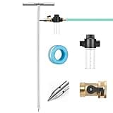 Fadown Root Feeder, Root Watering Spike for Trees, Deep Root Watering Tool with Fertilizer Dispenser Irrigation System for Outdoor Plants Bushes, Made of Stainless Steel with Brass Valve T-Handle
