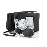 MDF Instruments, Calibra Aneroid Premium Professional Sphygmomanometer, Blood Pressure Monitor with Adult Cuff & Carrying Case, Lifetime Calibration, White Dial, Black Cuff, MDF808M11