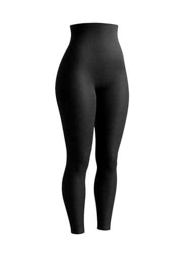 SHAPERMINT High Waisted Tummy Control Compression Leggings for Women - Petite to Plus Size Womens Leggings Non See Through Black