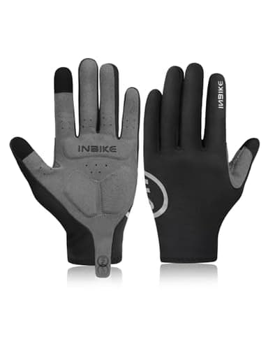 INBIKE Cycling Gloves Men Women Thin Fleece Touchscreen Padded Bike Gloves for Running Driving Biking Hiking