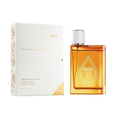 Brazilian Eau de Parfum 602, Irresistible Sunshine Fragrance with Pistachio, Almond, Jasmine, Heliotrope, Vanilla, Salted Caramel, 3.4 Fl Oz (100ml)