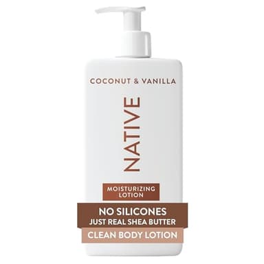 Native Body Lotion Contains Naturally Derived Plant-Based Moisturizers for Women and Men | Restores Dry Skin, Coconut & Vanilla, 16.5 fl oz