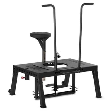 Titan Fitness Freestanding SquatMax-MD, Rated 1,000 LB Loading Pin, Portable Gym Machine for Lower Body Strength Training, Squat Belt with Carabiner Included