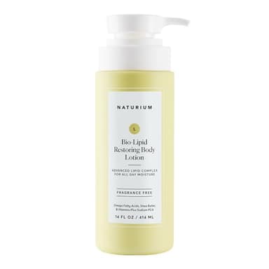 Naturium Bio-Lipid Restoring Moisturizing Body Lotion with Shea Butter, Fragrance Free, 14 oz