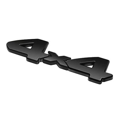 YEHERIT 3D 4x4 Blackout Emblem Compatible with Toyota Tacoma 2012-2023, Tundra 2014-2021, 4RUNNER 2013-2023, 4 x 4 Badge Sticker Symbol Decal for All Pickup SUV Truck Models (Black)