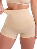 SHAPERMINT High-Waisted Shaper Boyshort - Shaping Underwear for Women - High Compression Tummy Control Shorts for Women Nude