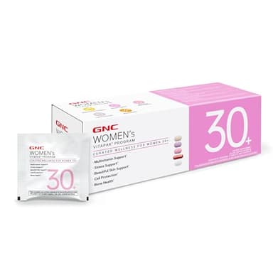 GNC Women's 30+ Vitapak Program, Daily Multivitamins and Minerals, Supports Healthy Bones, Skin, and Stress Relief, 30 Servings