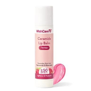 WishCare Tinted Lip Balm with SPF 50 PA+++ – Enriched with Niacinamide, For Women, 5g