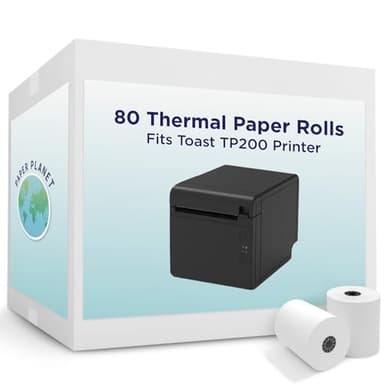 Thermal Receipt Paper for Toast TP200 Printer by Paper Planet | 80 Rolls