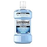 Listerine Ultraclean Alcohol Free Tartar Control Mouthwash, Oral Rinse to Help Fight Bad Breath and Tartar, for Cleaner, Naturally White Teeth, Arctic Mint Flavor, 1 L