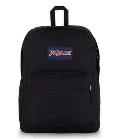 JanSport SuperBreak Plus Backpack with Padded 15-inch Laptop Sleeve and Integrated Bottle Pocket - Spacious and Durable Daypack for Work and Travel - Black