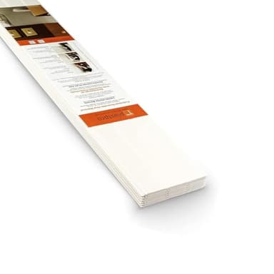 PVC Wall Panels - 8 Foot Accent Wall Panels Reversible for Interior Wall Decor, Easy to Install Wainscoting Panels for Wall Home Decor - Home Improvement White PVC Panels for Walls (7 Piece)