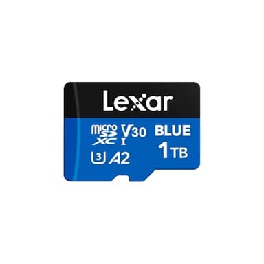 Lexar 1TB Blue Micro SD Card Up to 160MB/s, microSDXC UHS-I Memory Card with SD Adapter, C10, U3, A2, V30, Full HD, 4K UHD, High Speed TF Card