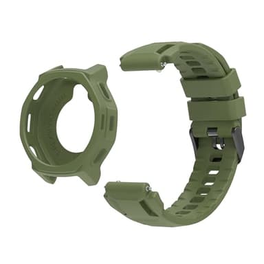 HMT senterusa Soft Silicone Band with Thin Bumper Case Compatible with Amazfit T-Rex3 Pro 44mm Smart Watch