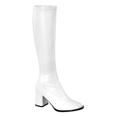 Funtasma Women's Gogo-300 Knee-High Boot,White,6 M US