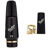 Vandoren SM823E T7 V16 Ebonite Tenor Saxophone Mouthpiece and Vandoren LC58AP M/O Ligature and Plastic Cap