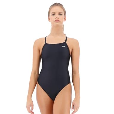 TYR Women's TYReco Solid Diamondback Swimsuit, Black, 38