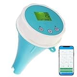 Smart Water Quality Tester: 6-in-1 Bluetooth Floating Monitor for Pools, Spas, and Hydroponics - pH, EC, ORP, Chlorine, Salinity, and Temperature Measurement