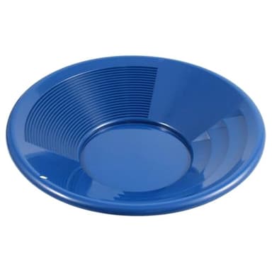 SE 12 Inch Gold Panning Pan - Dual Riffles for Easier Mining and Prospecting, Blue