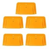 Faddare 15pcs Hard Plastic Body Filler Spreader Caulks, 4/5/ 6 Inch DIY Craft Paint Auto Body Spreader Car Body Filler Spreader Bondo Spreader Tools(Orange)