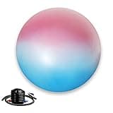NEUMEE Exercise Ball Chair, Yoga Ball Office Chair for Home Gym, Workout Ball for Fitness, Large Size 65 cm, Includes Air Pump (Blue Pink)