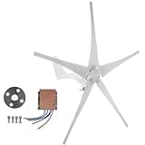 SmarketBuy Wind Turbine 1200W DC 12V Wind Turbine Generator with 5 Blades Wind Turbine Kit for Homes Energy Supplementation, white