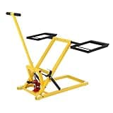 Lawn Mower Lift Jack, Lawn Tractor Lift Jack for Garden Tractors, Zero Turn Mower, Riding Lawn Mowers Maintenance, Mower Lift with Hydraulic 26-1/2 in Lift Height, 500lb Lifting Capacity, Yellow