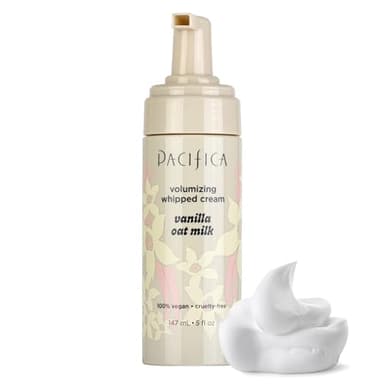 Pacifica Hair Mousse - Vanilla Oat Milk – Light Hold for Soft Volume & Hydration with Touchable Hold, Delightful Vanilla Scent, Vegan & Cruelty-Free, 5 fl oz