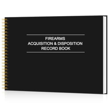 Tuun Fuplan Firearms Acquisition and Disposition Record Notebook – Fire Record Books, A&D Gun Log Book/ATF Gun Log Book/Record Notebook - 120 Pages, 10" x 7", Black