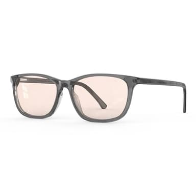 Bloomoak Rose Migraine Glasses, FL-Flex Light Sensitivity Relief Glasses for Fluorescent LED Glare/Photophobia/Eye Strain (Migraine glasses, Blush Pink - 52% - Gray Mist Frame(For Indoor))