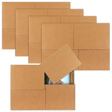 ForraFun 5 Sets 20 Pcs Large TV Picture Mirror Moving Boxes, 40" x 30" x 4" Picture Shipping Box Cardboard Boxes for Moving Packing Shipping TV Glass Storage Carton Supplies