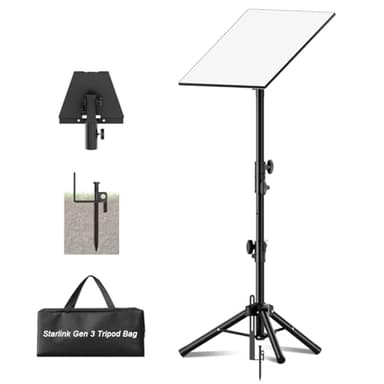Starlink Mount Gen 3 Adjustable Height Portable with Carry Bag 90° Tilt Starlink Tripod Compatible with Starlink Standard 4/4X/V3 Stable Iron Connector for Outdoor Travel RV