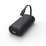 Portable Charger with Built-in USB-C Cable,10000mAh 18W PD Fast Charging Power Bank.Ultra-Compact Battery Pack Compatible with iPhone 15,15 Plus,15 Pro,Samsung Galaxy S23,S22,S21,Moto,LG (Black)